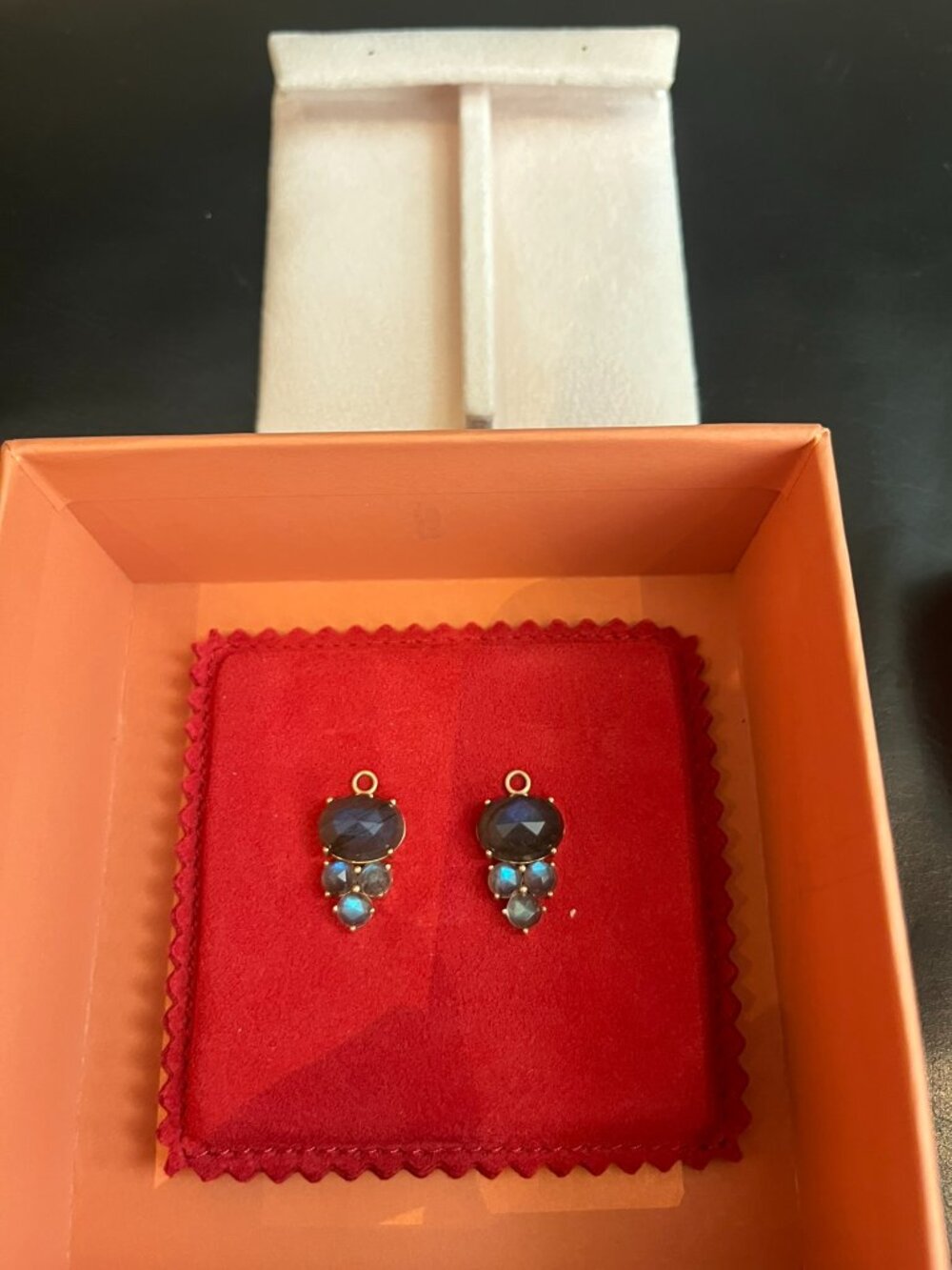 Irene Neuwirth 18k Gold Rhodochrosite Classic Spritz Jeweled Huggie Earrings
